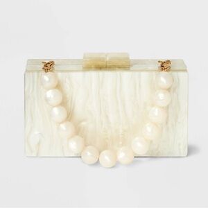 Elegant Acrylic Pearl Clutch💛